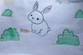 Snowball the cute rabbit, by Rashika aged 5 